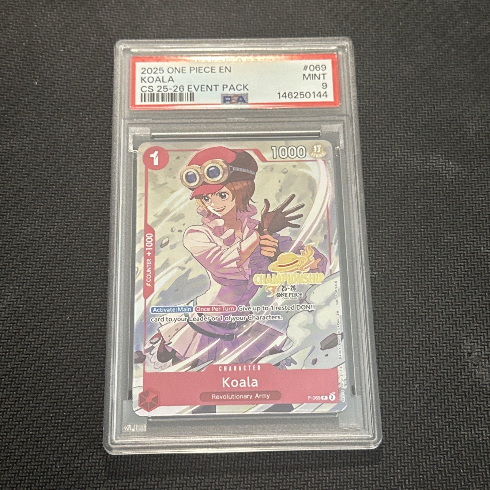 ONE PIECE KOALA 2025 CHAMPIONSHIP 2025-26 EVENT PACK #069 PSA 9 MINt
