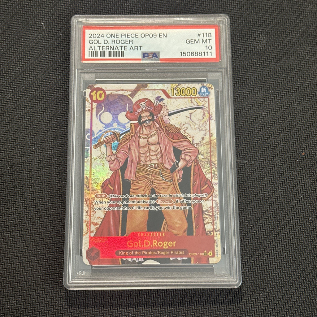 Gol D. Roger Alt Art OP09-118 One Piece Emperors in the New World PSA 10 GEM MT
