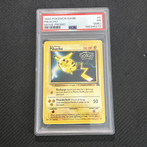 1999 POKEMON GAME MOVIE MOVIE PROMO #4 PIKACHU PSA 1 (MK)