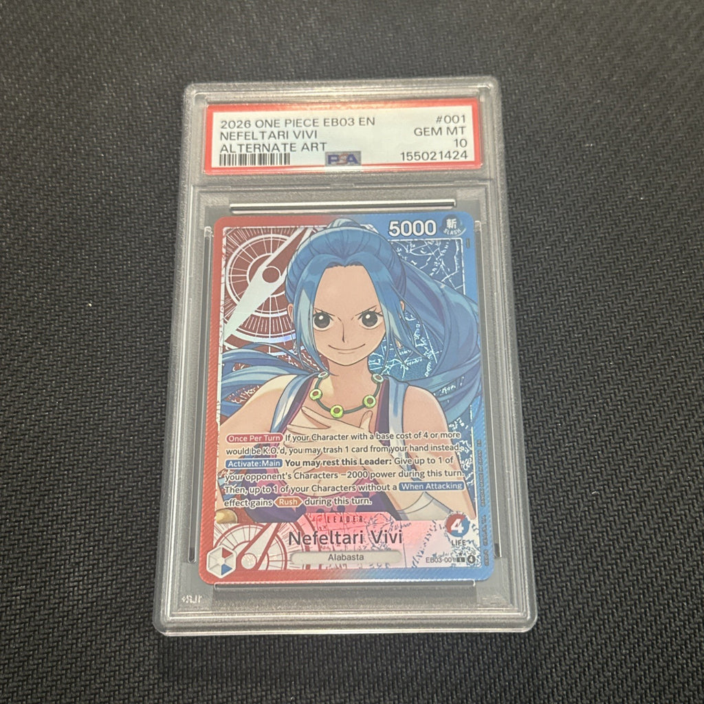 2026 ONE PIECE EB03 NEFELTARI VIVI ALTERNATE ART PSA 10 GEM MINT
