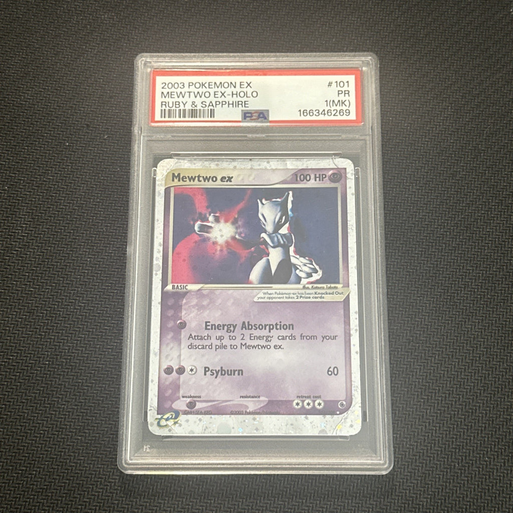 Mewtwo ex Holo- 101/109 Ruby & Sapphire - PSA 1 (MK)