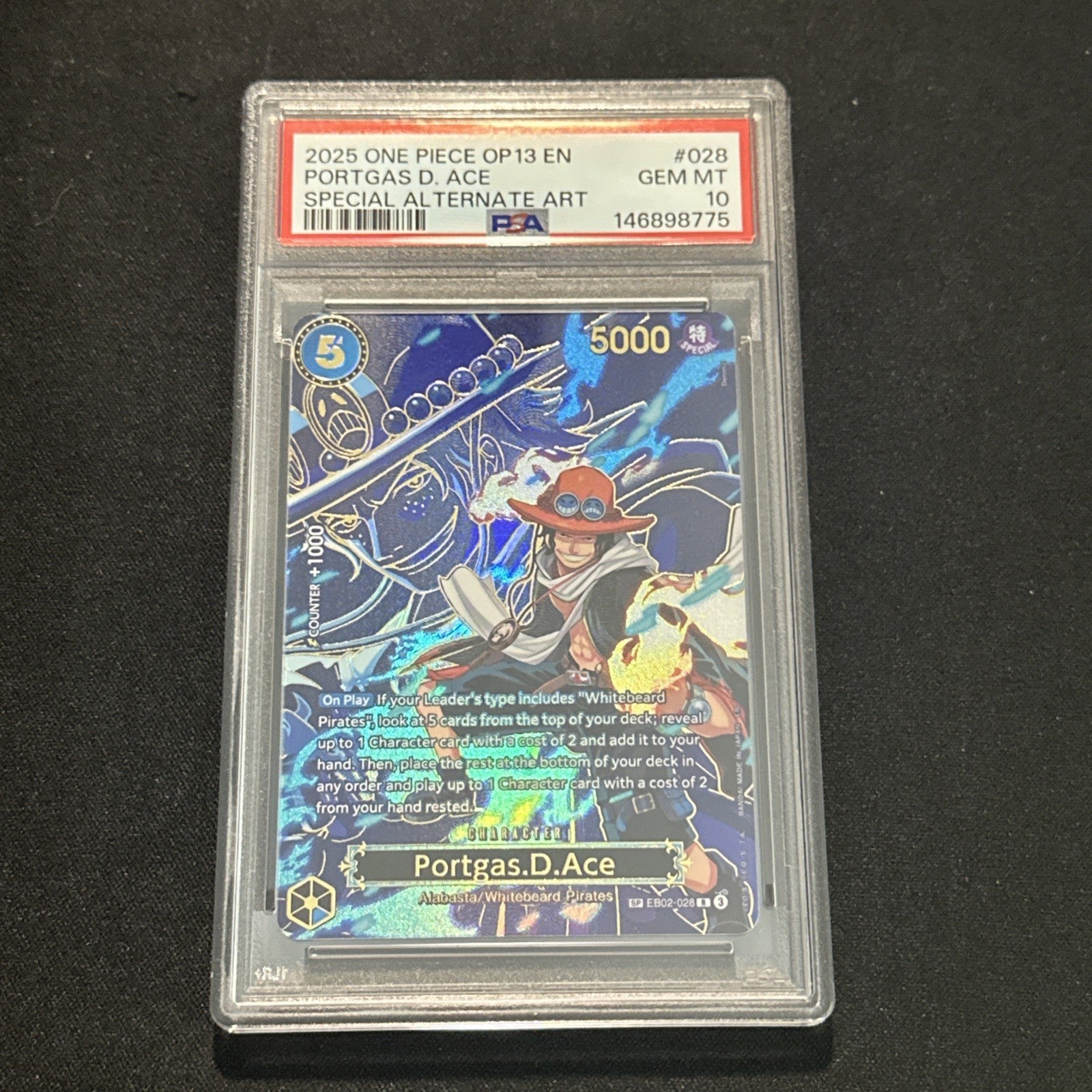 Portgas.D.Ace - EB02-028 (SP) EB02-028 Carrying On His Will Foil PSA 10 GEM MINT