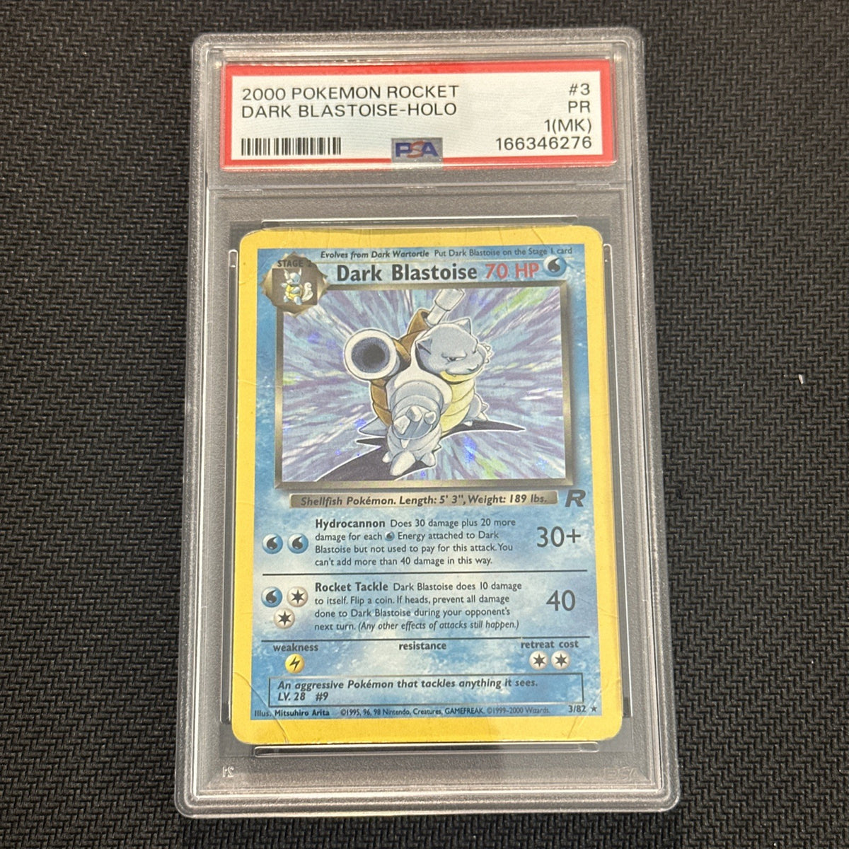 2000 POKEMON ROCKET #3 DARK BLASTOISE-HOLO PSA 1 (MK)