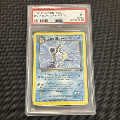 2000 POKEMON ROCKET #3 DARK BLASTOISE-HOLO PSA 1 (MK)