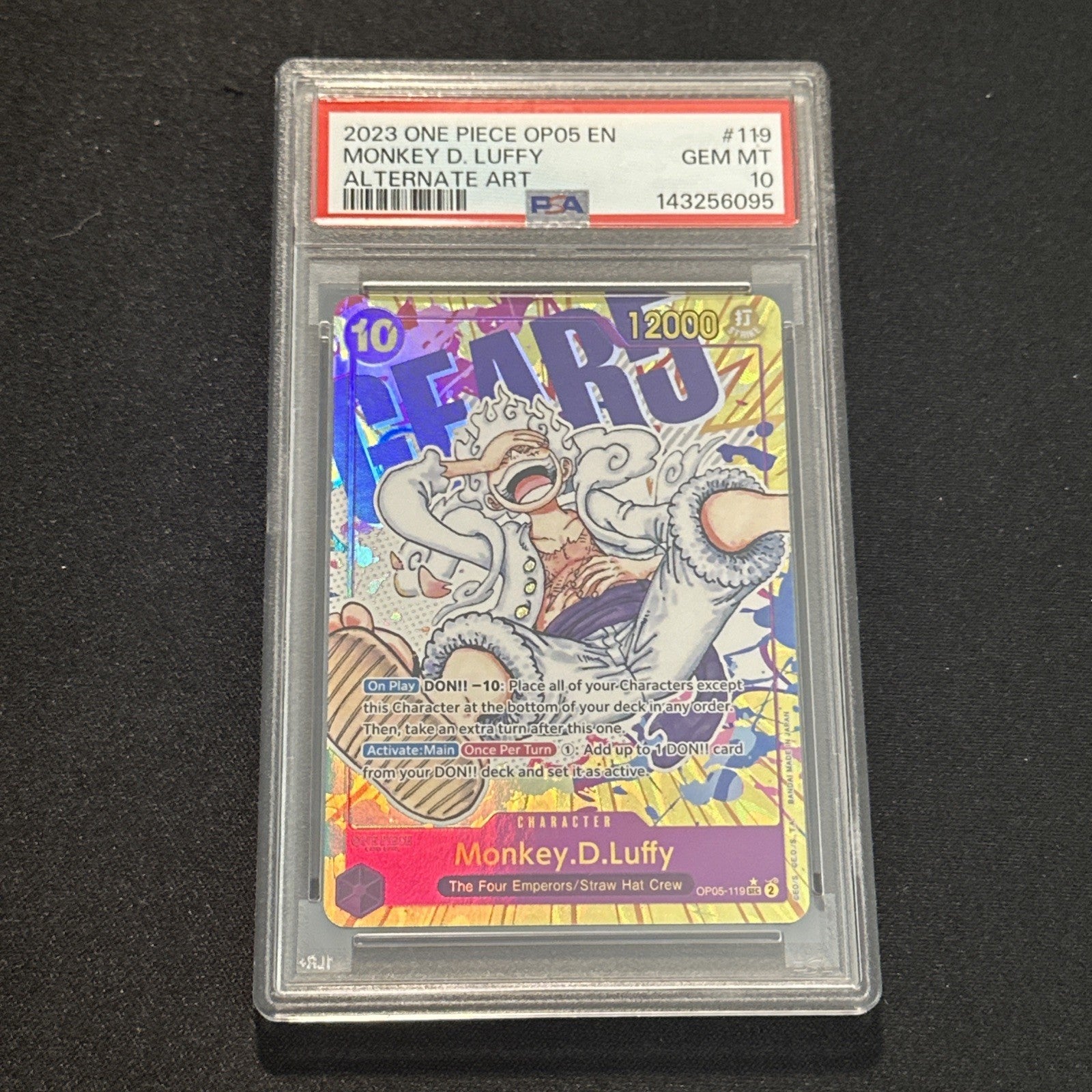 2025 One Piece Monkey.D.Luffy Special Card Alt Art #OP05-119 PSA 10 GEM MINT