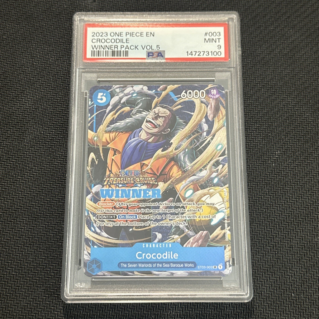 2023 ONE PIECE PROMOS 003 CROCODILE WINNER PACK VOL.5 PSA 9 MINT