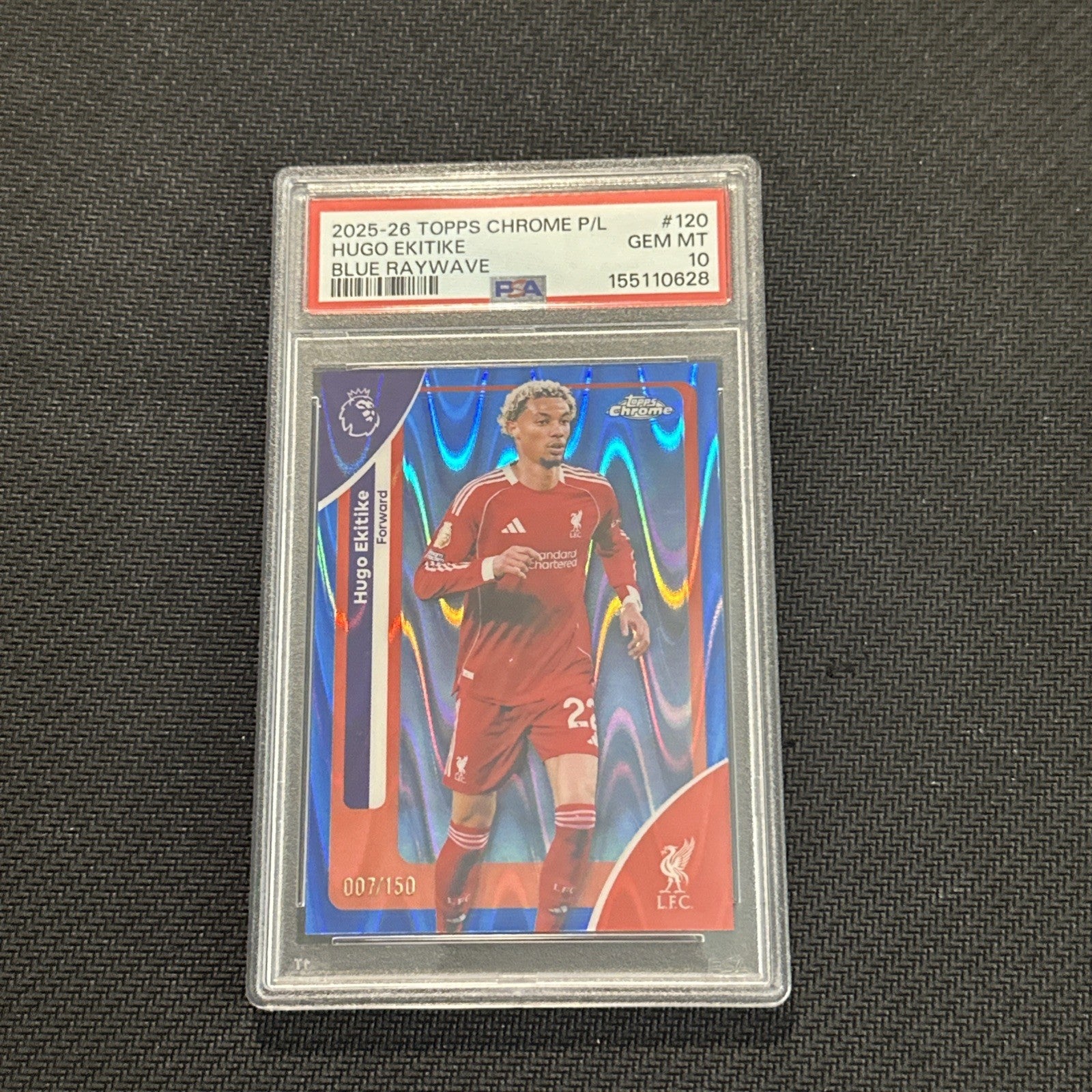 2025-26 Topps Chrome Premier League Hugo Ekitike PSA 10 Refractor /150