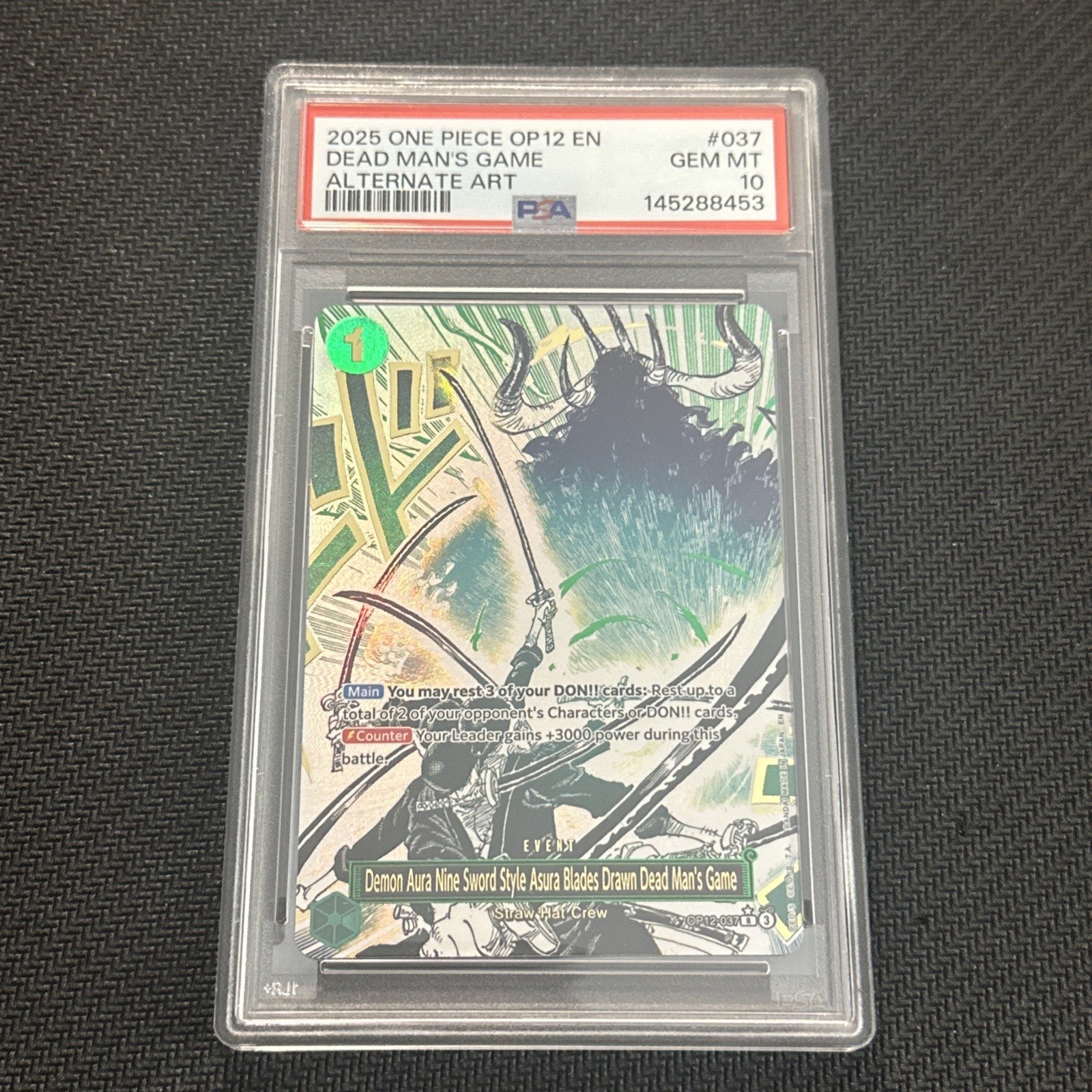 2025 #037 DEMON AURA NINE-SWORD STYLE ASURA BLADES DRAWN DEAD MAN'S GAME PSA 10