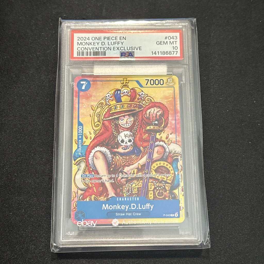 2024 ONE PIECE PROMOS CONVENTION EXCLUSIVE #043 MONKEY D. LUFFY PSA 10 GEM MINT