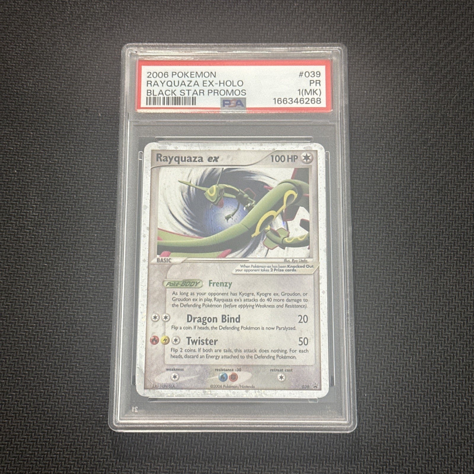 2006 POKEMON BLACK STAR PROMOS #039 RAYQUAZA EX-HOLO PSA 1 (MK)