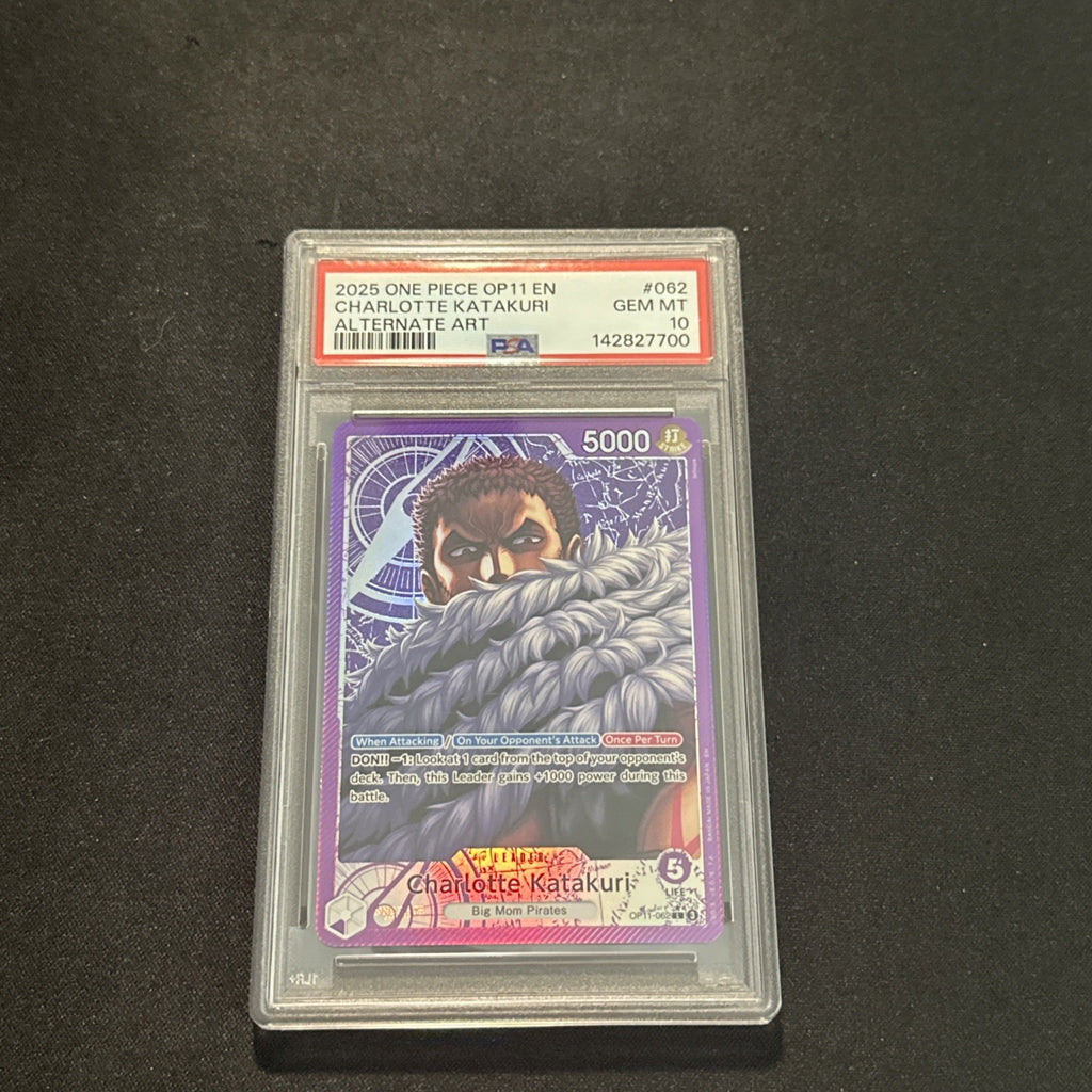 2025 One Piece OP11 EN Charlotte Katakuri Alternate Art #062 PSA 10 GEM MINT