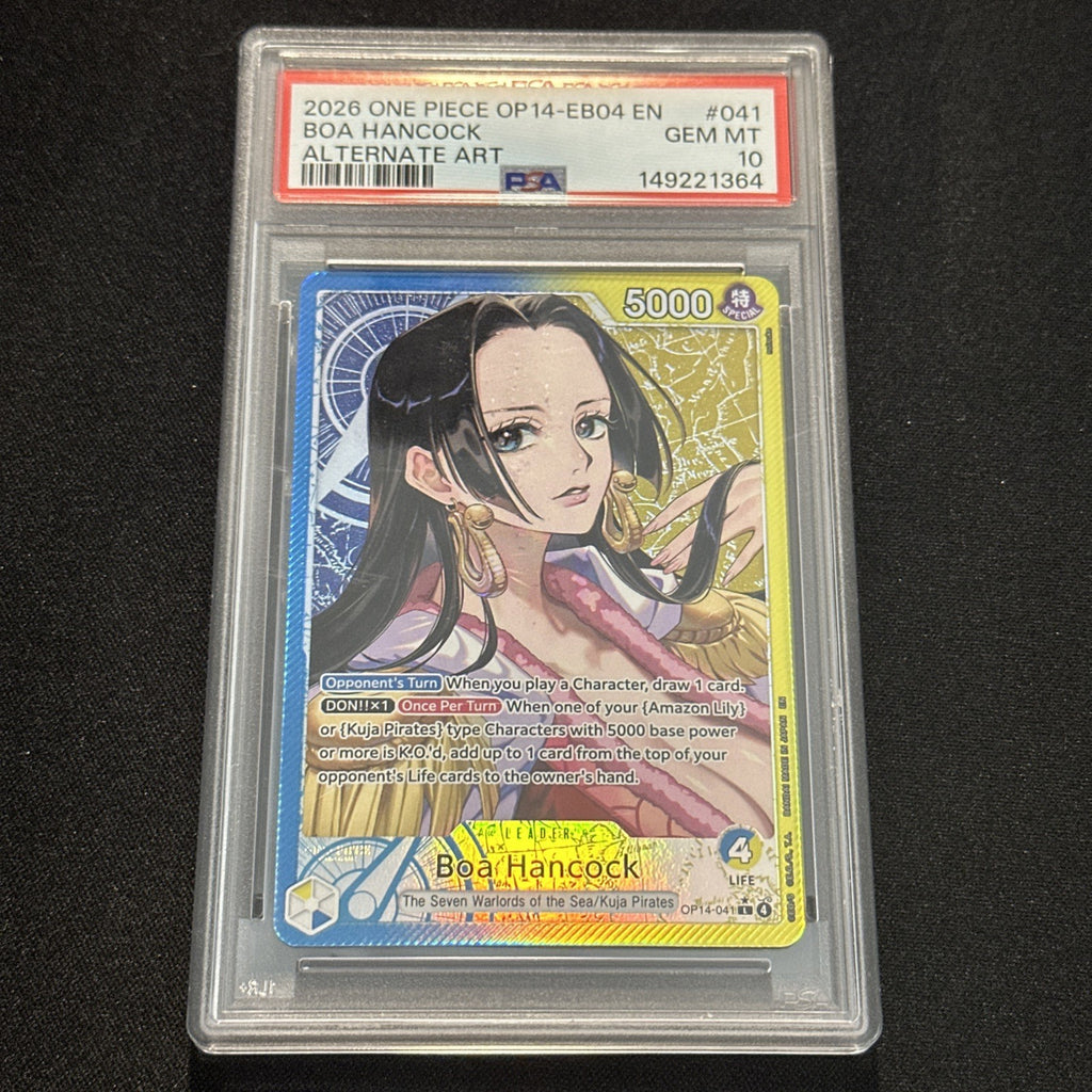 2026 One Piece Boa Hancock Op14-041 EB04 Alt Art Leader Card PSA 10 GEM MINT