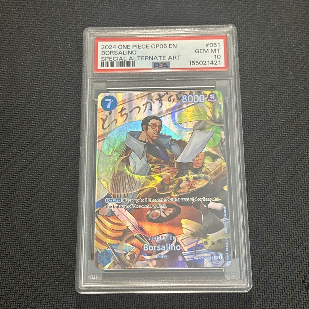 One Piece OP06 Wings Of The Captain Special Alt Art Borsalino 51 PSA 10 GEM MINT